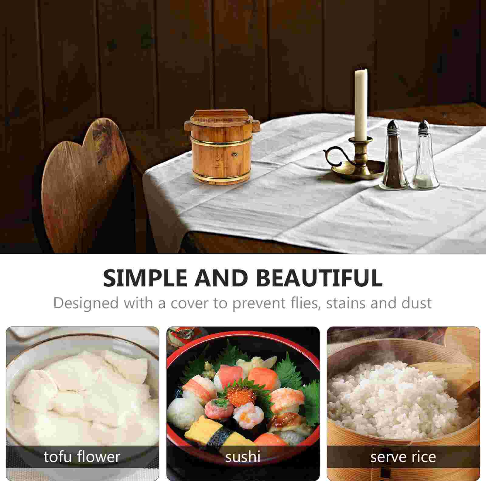 1 set of Steamed Rice Bucket Rice Storage Container Household Steaming Bucket