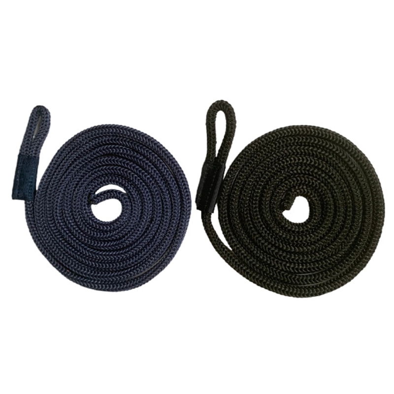 Marine Mooring Line Boat Fender Line Double Braided Cord Rope Docking with Eye for Yacht Kayak Watercraf Boat Accessories