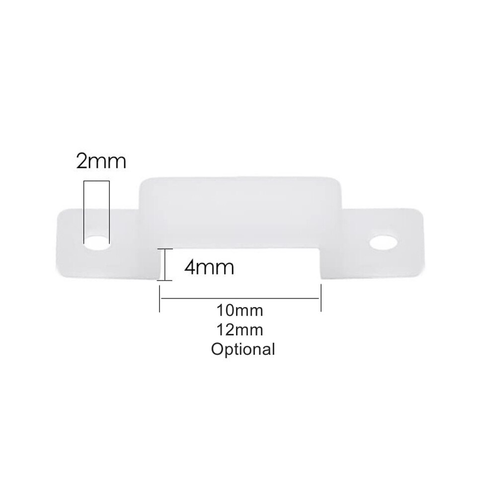 100 Stks/partij Fixator Led Strip Licht Houder 10Mm 12Mm Bevestiging Gemonteerd Clip Voor SMD5050 Led Strip Licht Kabel klem