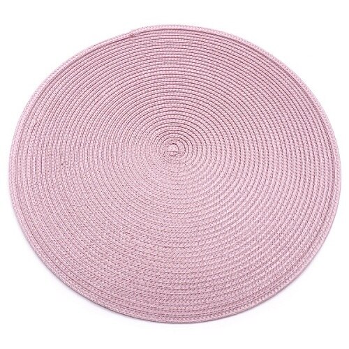 1pc 38 x 38 cm runde coaster isolering bordmåtter puder pvc bord dækkeservietter skridsikre måtter kaffe te dækkeservietter køkken dekoration: Lyserød