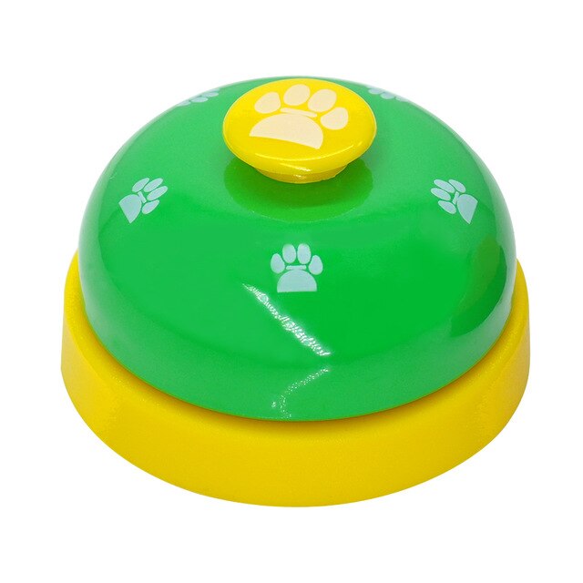 Dog Training Feeding Ringer Pet Cat Call Bell Toys Interactive Dogs IQ Educational Device Feed Reminder Accessories: Green
