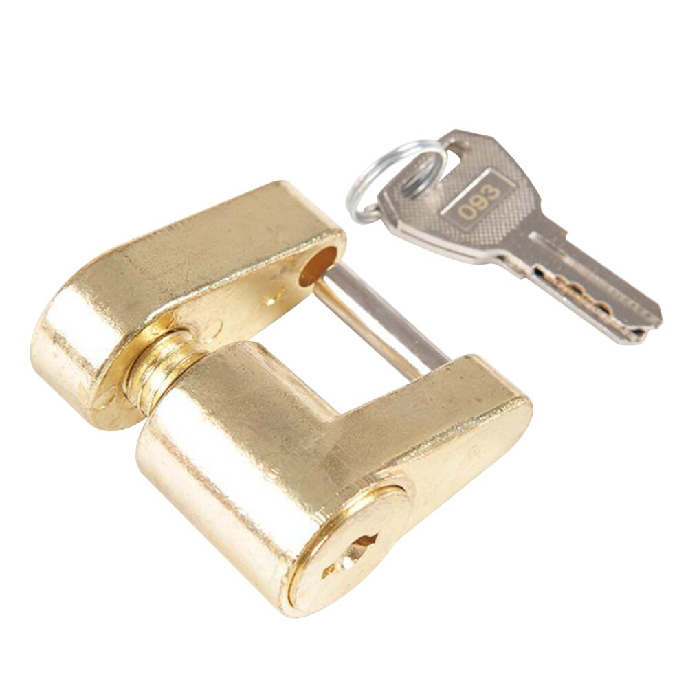 Zinc Alloy 1/4inch Universal Trailer Tow Hitch Bar Coupler Lock with 2 Keys