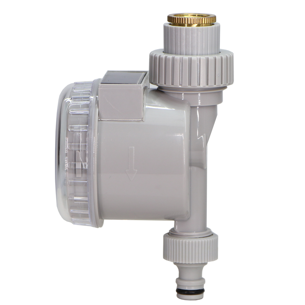 Gray Solar Power Water Timers Irrigation Solenoid Valve Controller Waterproof Power-saving Timed Greenhouse Irrigation System