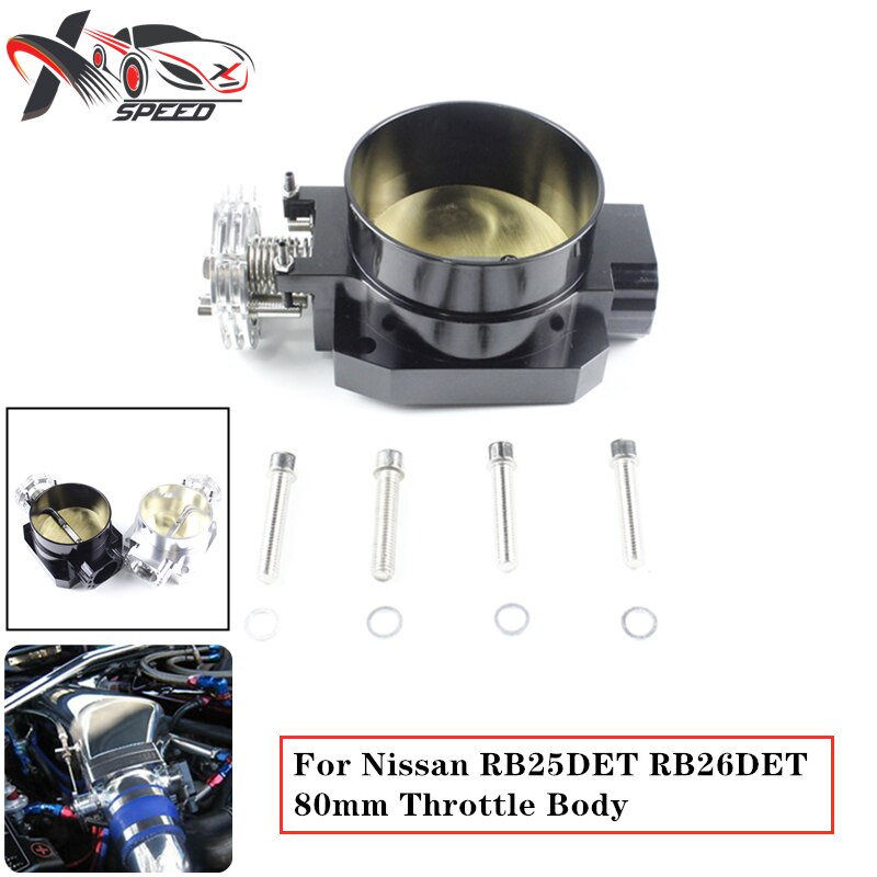 For RB25 RB26 Skyline Throttle Body R32/33/34 Nissa n Gloria 80mm Aluminum Intake Manifold
