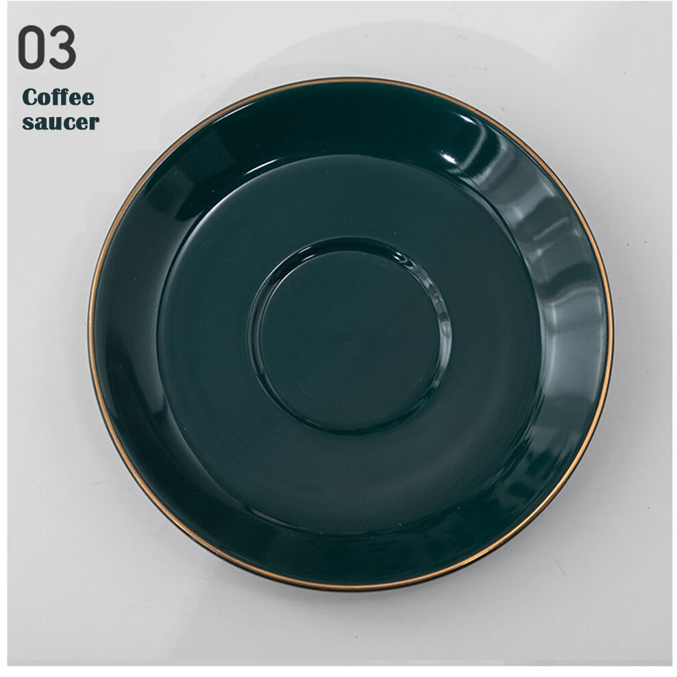 Ensemble de sous-tasses à café en céramique, ensemble de 6 pièces, tasse à thé simple européenne avec cuillère, emballage , tasse à café glaçure colorée, ensemble