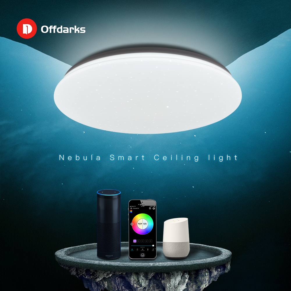 Offdarks Moderne Led Smart Plafondlamp 48W Wifi/App Smart Control Rgb Dimmen Slaapkamer Keuken Plafondlamp 220 v/Ac