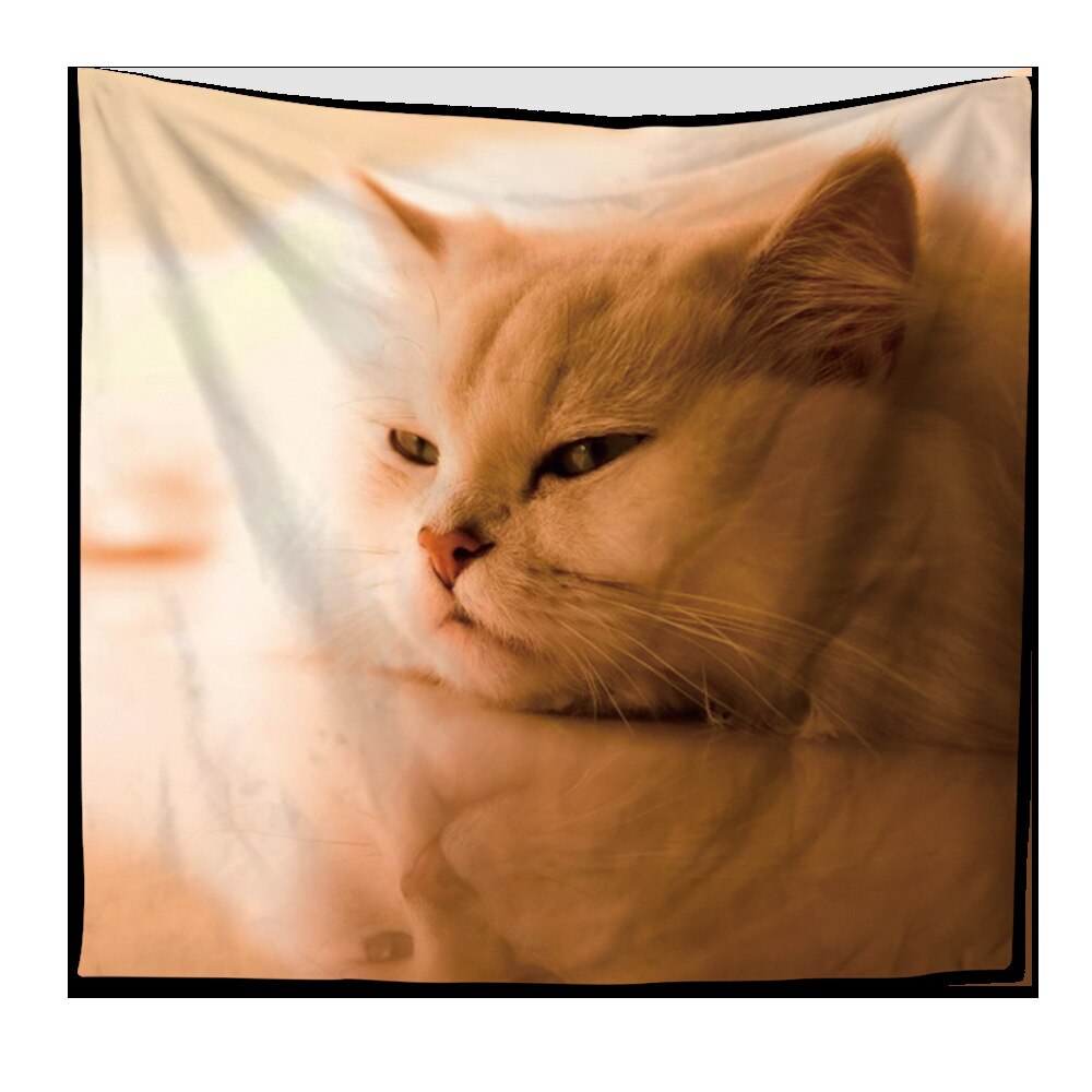 Nordic Natural View Tapestry Persian Cat Pattern Living Room Bedroom Home Decor Dirt-resistant Wall Hanging Chic Ornaments: 200X150cm / TP1054-3