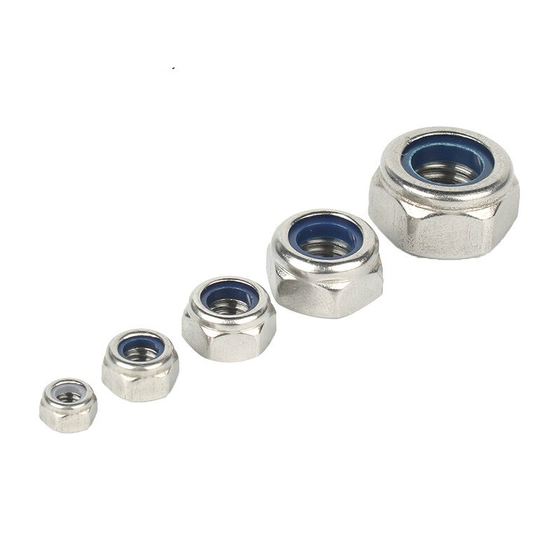 Anti loose self-locking nut 304 stainless steel anti slip locking hexagon screw cap M4M5M6M8M10M12M14