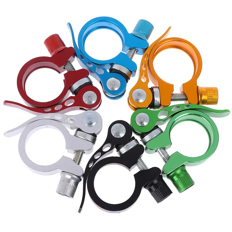 NEUE 25,4-34,9mm Aluminium Bike Fahrrad Sattelstütze Clamp Quick Release Sitz Post