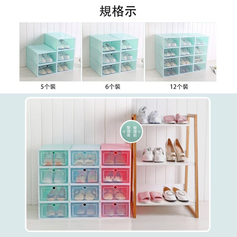 Lade Organisator Opvouwbare Schoenen Doos Huishoudelijke Diy Schoenendoos Plastic Transparante Opslag Schoenendoos Lade Home Storage