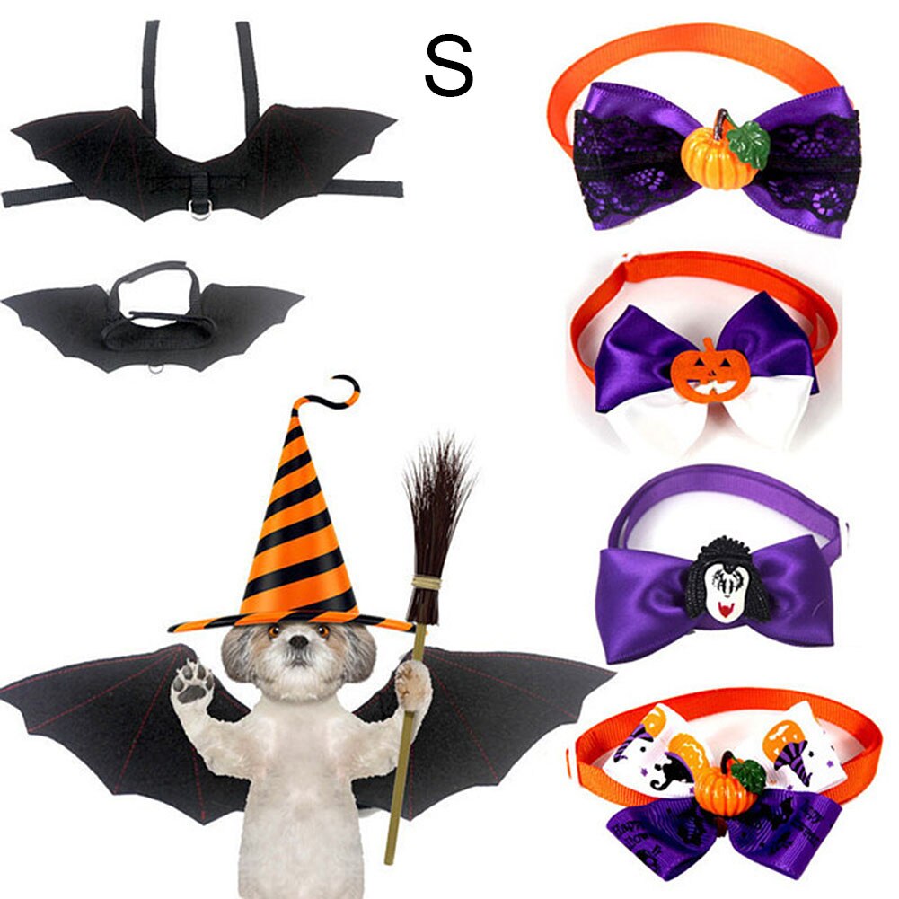 Animal de compagnie chien chat chauve-souris aile araignée Cosplay accessoire Halloween chauve-souris déguisement à capuche Costume tenue ailes belle décoration de noël vêtements: F / S