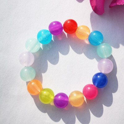 Korean Color Children's Bracelet Acrylic Girls Bead Bracelet Children's Jewelry: HJ-8