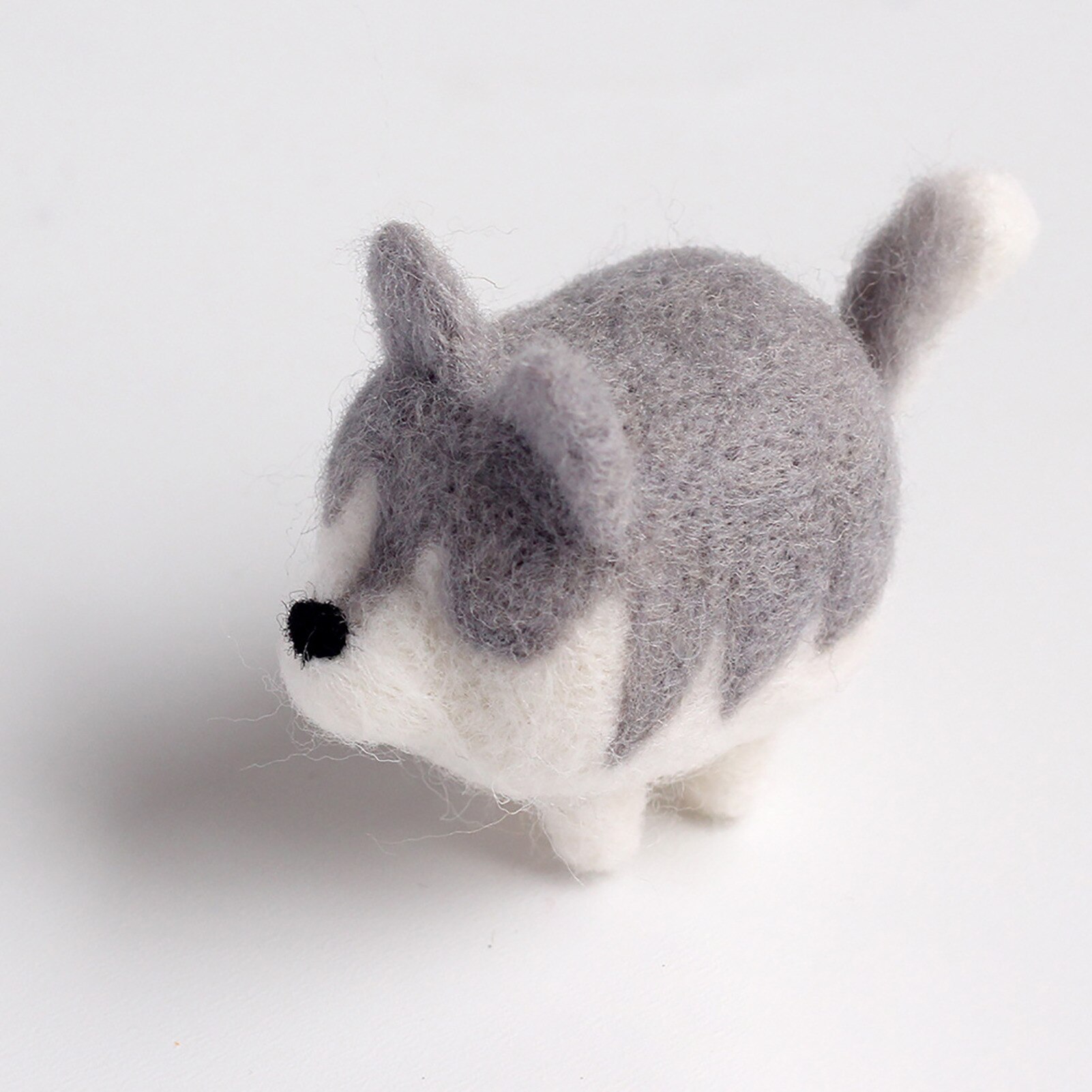 Handmade Cartoon Pet Dog Series Wool Felt Needle Poked Material Package Kitting DIY Husky Samoyed Dogs Wool Felting Animal: 6