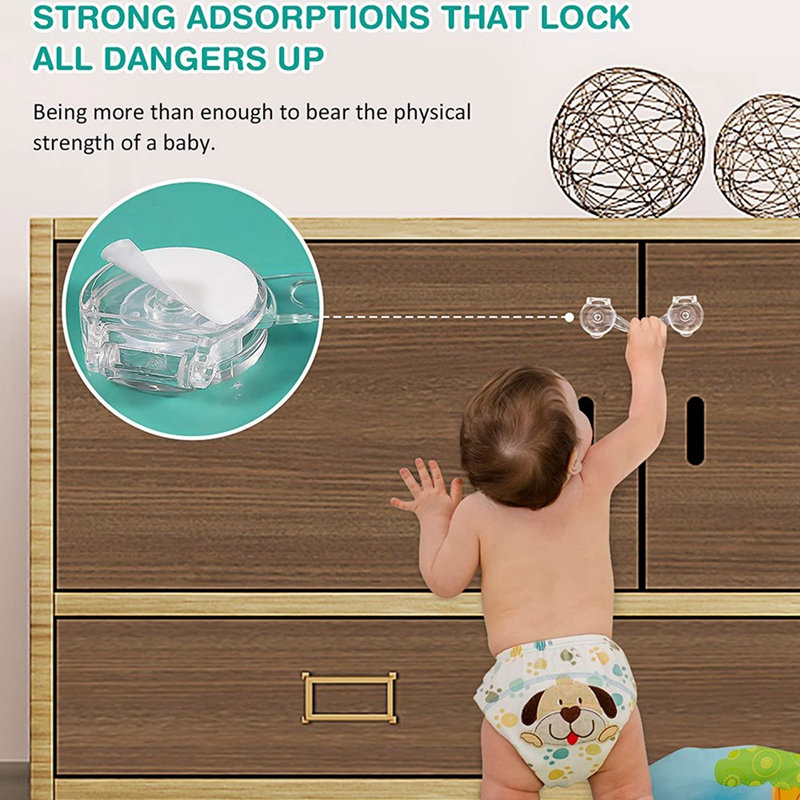Cabinet Locks For Babies,Proofing Locks,10 Pack Fridge Refrigerators Locks Baby Proofing Child Safety Cabinet Locks