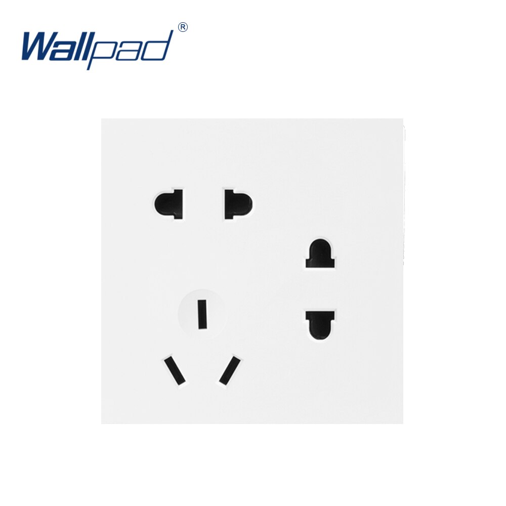 Wallpad Luxury 7 Pin Socket Electric Outlet Function Key For Wall White And Black Plastic Module Only