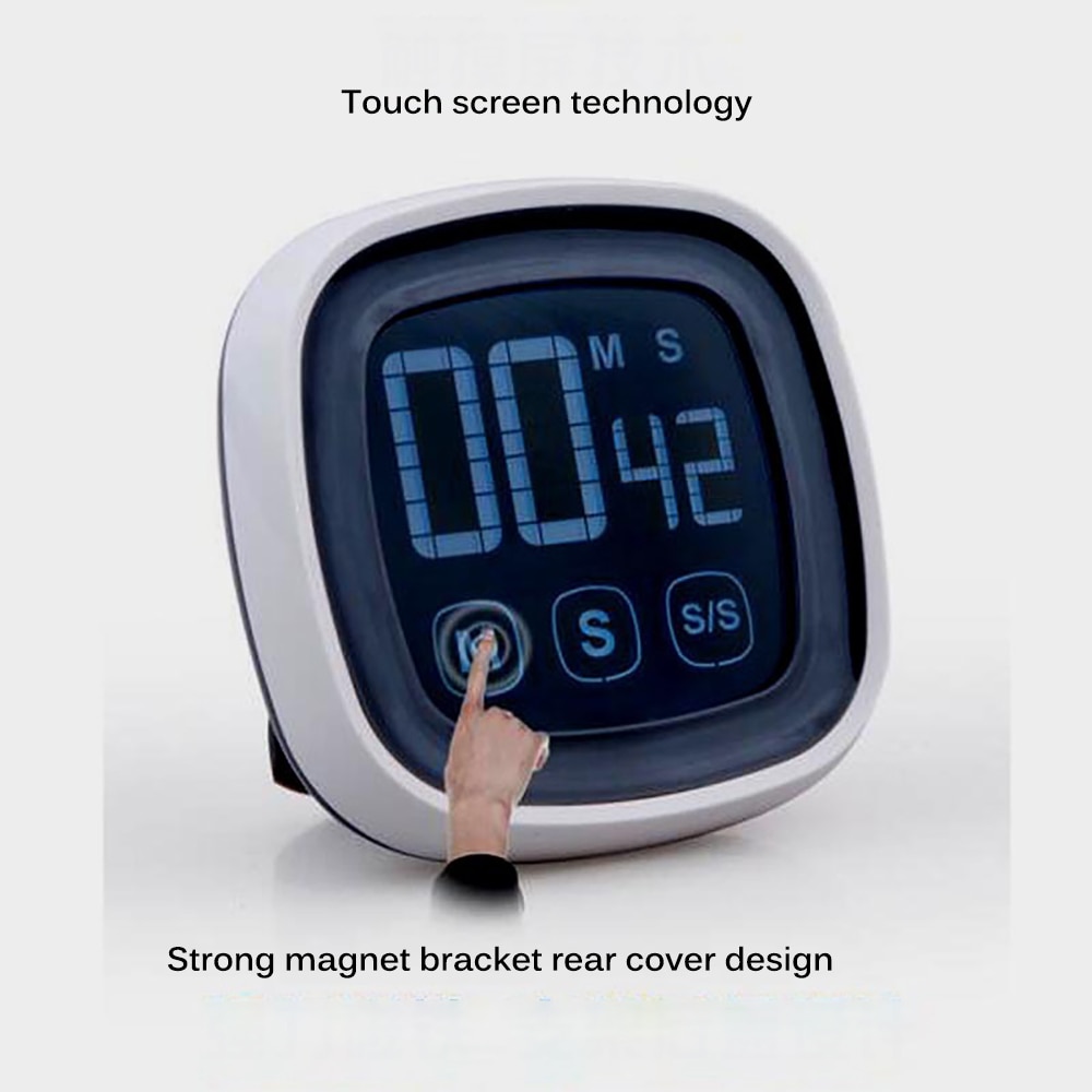 Touch Screen Kitchen Digital Pomodoro Timer Temporizador Stopwatch Alarm Clock Magnetic Kookwekker Kitchen Gadgets Cucina