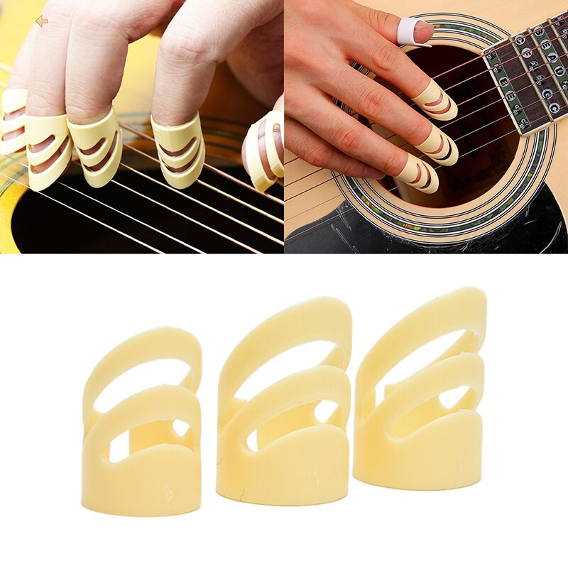 3pcs/set Guitar Finger Picks Electric Guitar Stringed Instrument Pick Supplies Gmarty