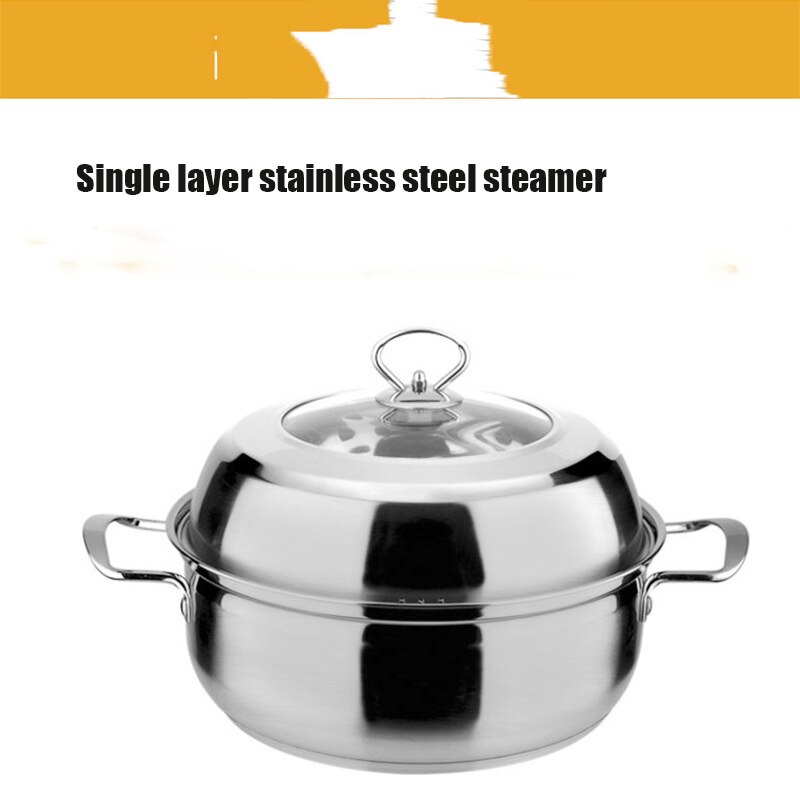 Double bottom steamer stainless steel thick double bottom multi-purpose soup pot steamer 027