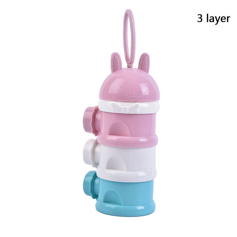 3- laags draagbare babyvoeding opbergdoos in beer-stijl, essentiële ontbijtgranen cartoon babymelkpoeder container: 1