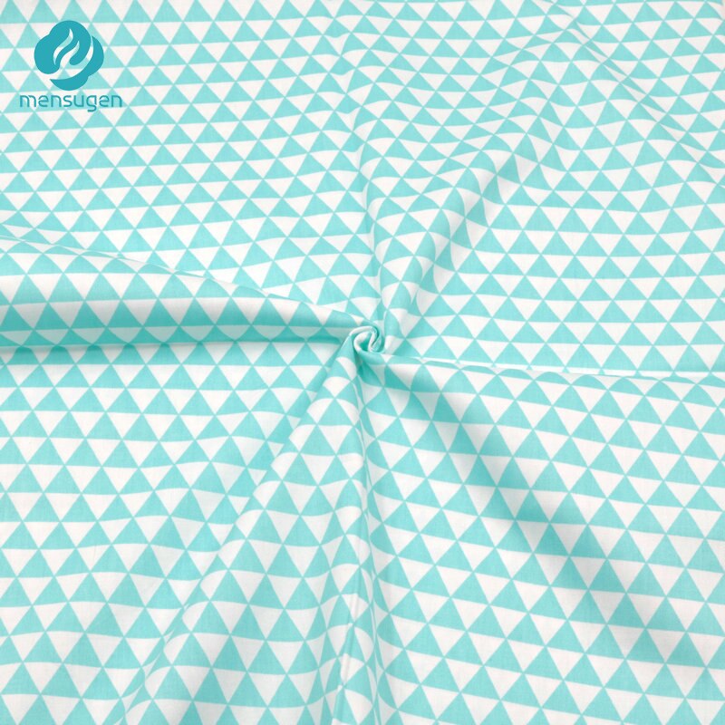 Mensugen 50cm*160cm mint och vitt bomullstyg kudde kuddar täcke filt textil sömnad material tilda docka tyg