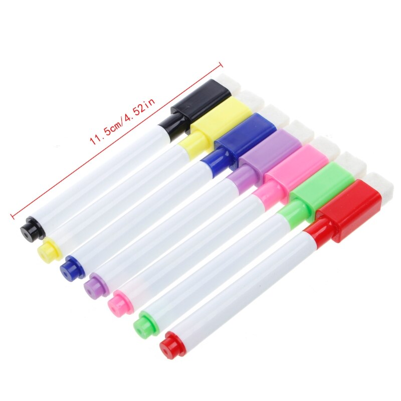 8 pièces Effaçable Tableau Blanc Stylo Effaçable À Sec Tableau Blanc Marqueurs D'encre Noire Taille Fine Pin Marqueurs Effaçables À Sec