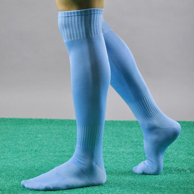 Warm Fall Winter Cool Mens Socks Sport Football Soccer Long Socks Near Knee High Sock Baseball Hockey Yellow Blue Socks #j2p: Sky Blue