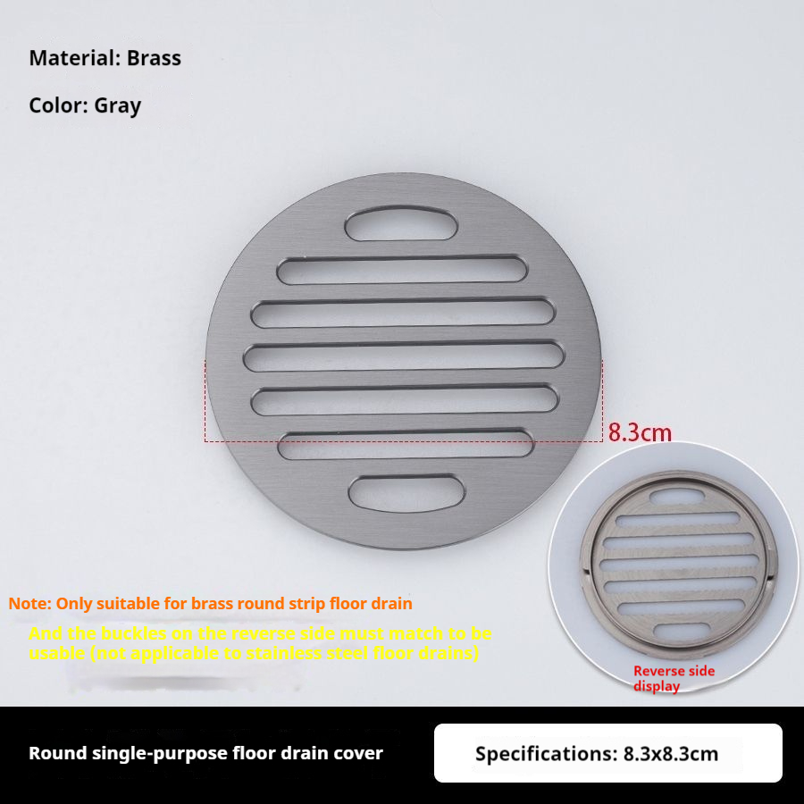 Afvoerputje deksel originele accessoires deksel ronde vierkante strip onzichtbare wasmachine messing afvoerputje deksel modificatie: Rood