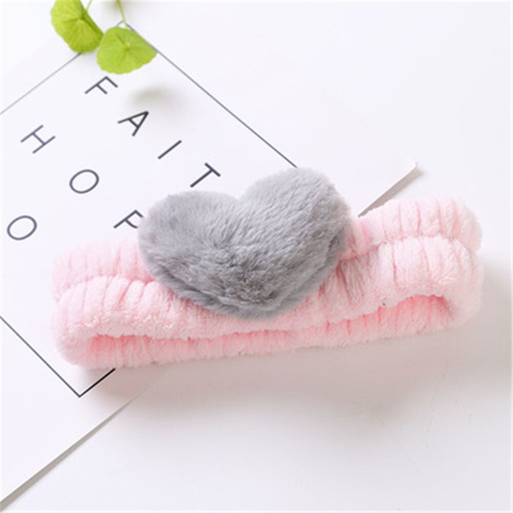 Doux corail velours bandeau cheveux filles mignon amour coeur bandeau coréen lavage visage maquillage bandeau femmes Simple cheveux accessoires: 3