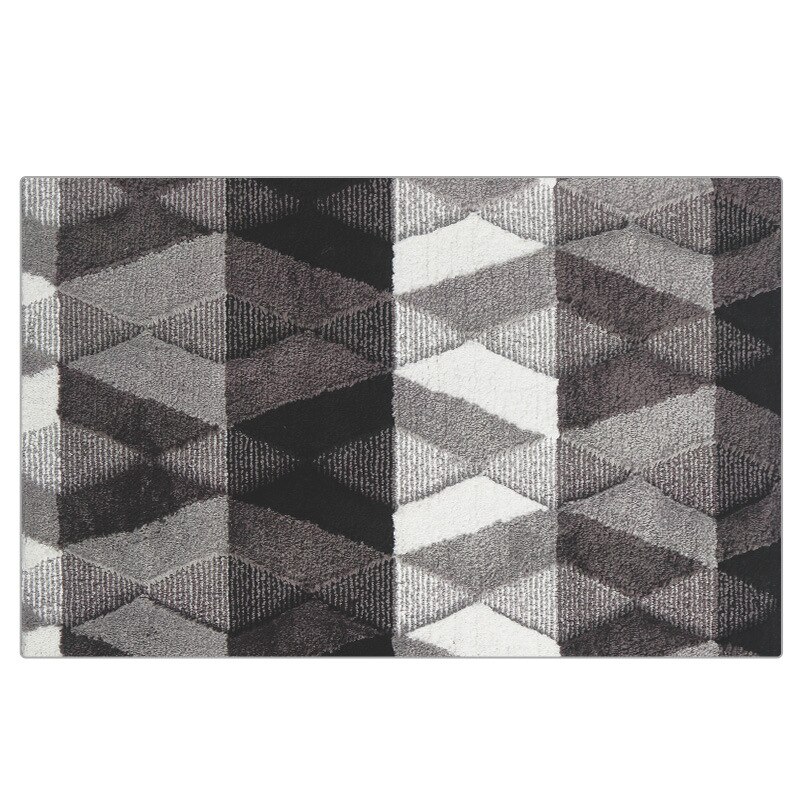 Door Mats Outdoor Double-layer Flocking Doormat Home Dust Removal Mat Non-slip Absorbent Bath Rug Home Decoration Floor Mat: 02 / 80x100cm