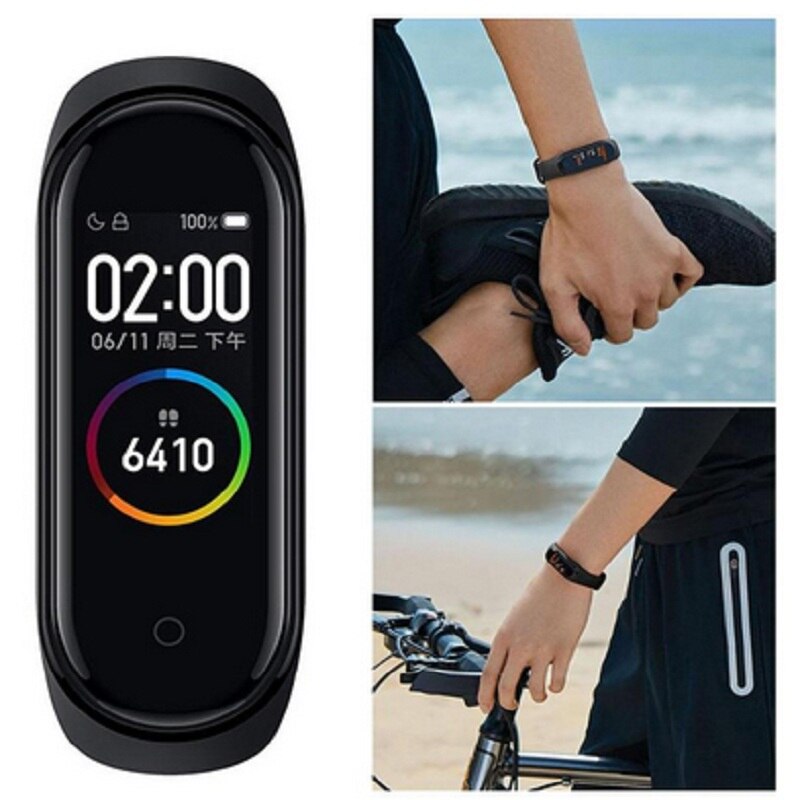 Originele xiaomi mi band 4 smartwatch met amoled-kleurenscherm, hartslagmeter, fitness, sport 50 , atm, waterdichte slimme armband met bluetooth 5.0