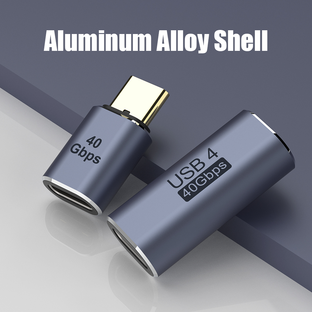 USB 4.0 PD 100W 8K 60Hz złącze ładowarki do macbooka 40Gbps High Speed usc OTG W kształcie litery U prosty Adapter męski na żeński