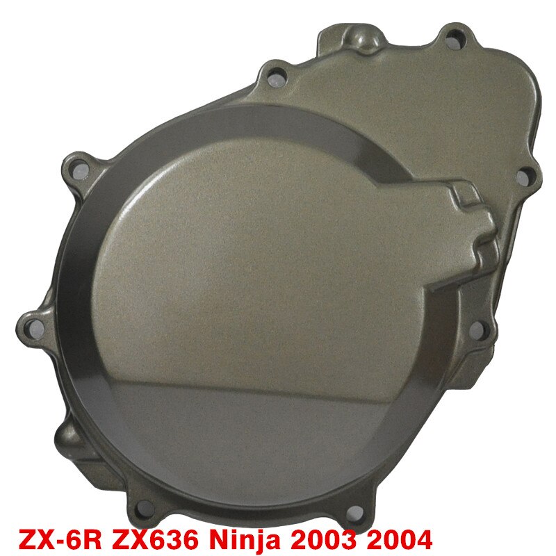 HTTMT Billet Aluminum Left Engine Stator Cover For 2003-2004 Kawasaki ZX-6R / ZX636 (Black)