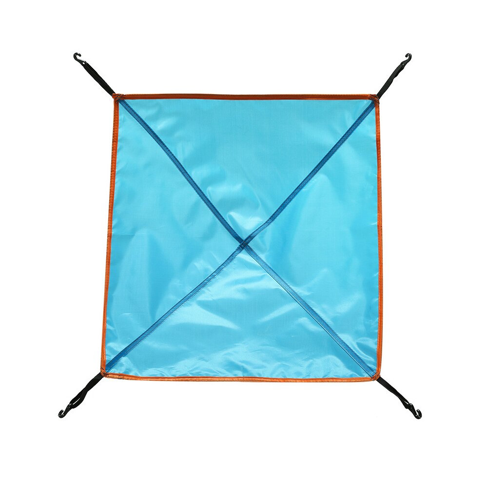 Udendørs camping bærbar baldakin tagdækning vandtæt klud letvægts solbeskyttelse telt presenning regnflue rejse markise strand: Blå