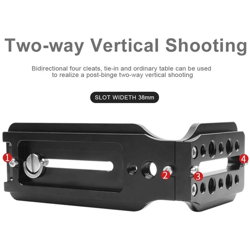 DSLR Camera L Bracket Quick Release Plate Vertical Universal L Bracket with 1/4 Inch Screw Arca Swiss for DSLR Camera