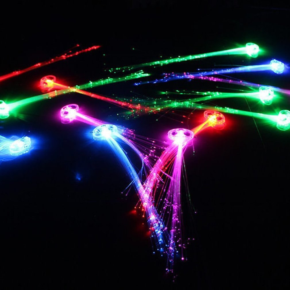 Colorful Butterfly Light Braids LED Wigs Glowing Flash LED Hair Braid Clip Haripin Decoration Ligth Up halloween hair accessori