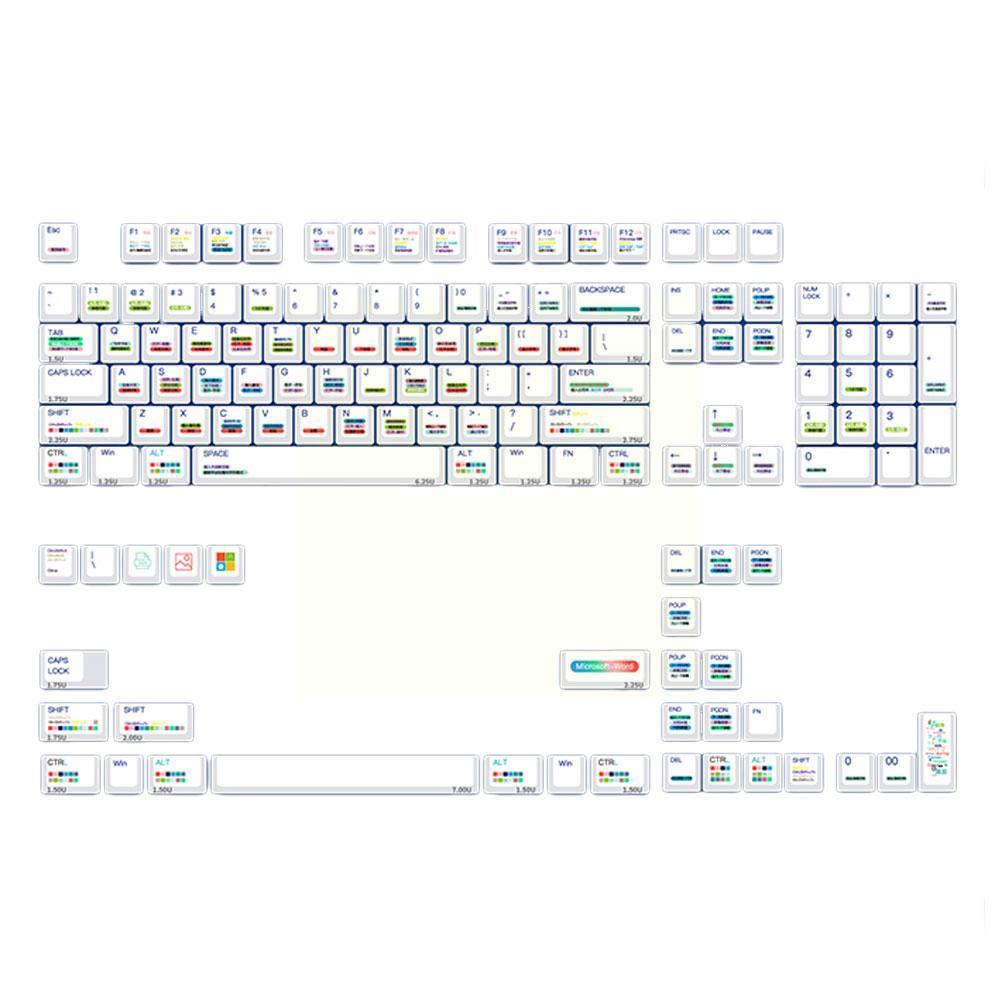 for CHERRY Profile PBT 136 Key Keycaps Dye Sublimation For Filco Ducky IKBC Personality Mechanical Keyboard Keycaps D1F6