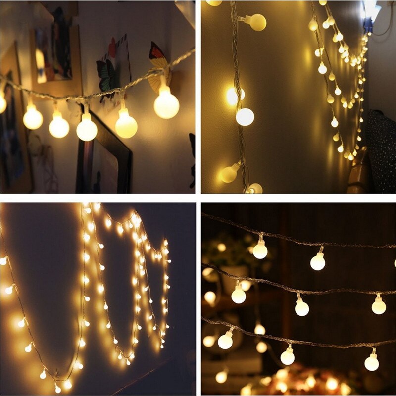 10m/5m fairy girlander led boll string lampor chrismtas glödlampa fairy string dekorativa lampor för bröllopsfest dekoration