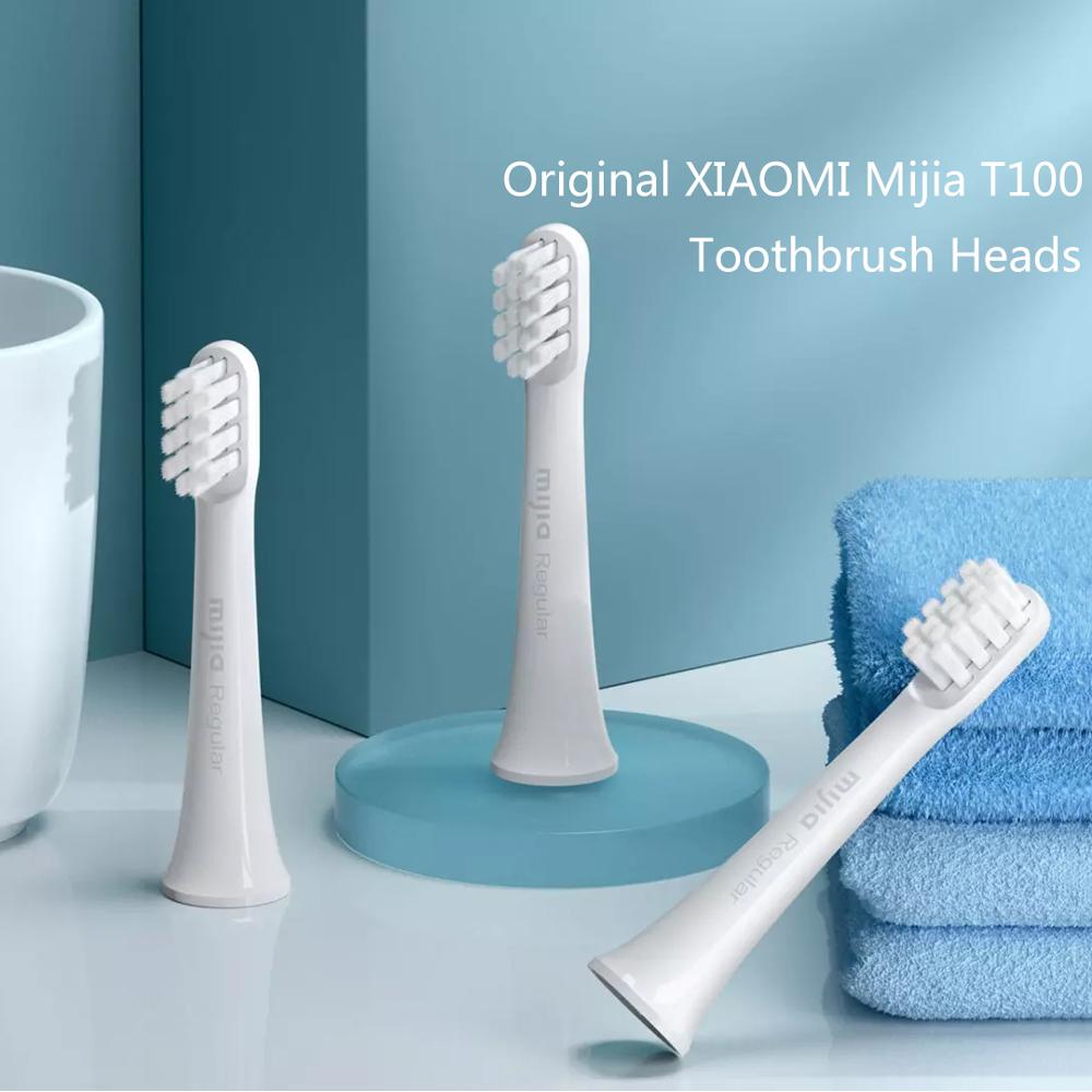 Xiaomi mijia  t100 sonisk elektrisk tandbørste voksen ultralyd automatisk tandbørste usb genopladelig vandtæt tandbørste: Kun 3 børster