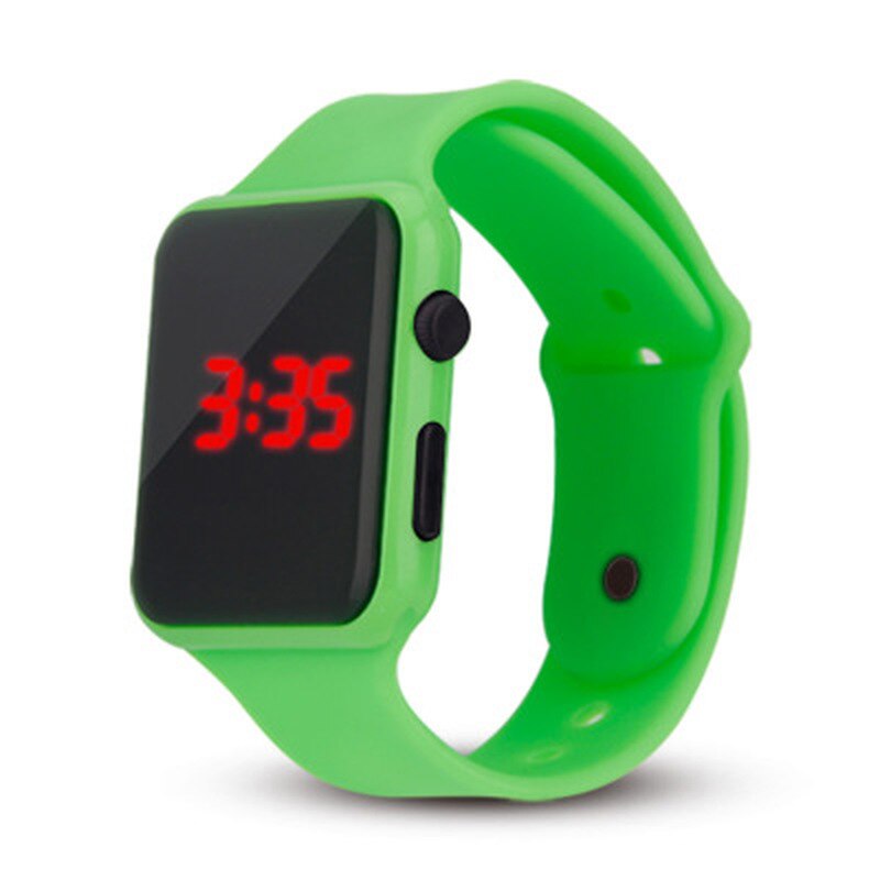 Reloj Digital LED para niños , reloj cuadrado de silicona con estilo, reloj electrónico deportivo, relojes para niños