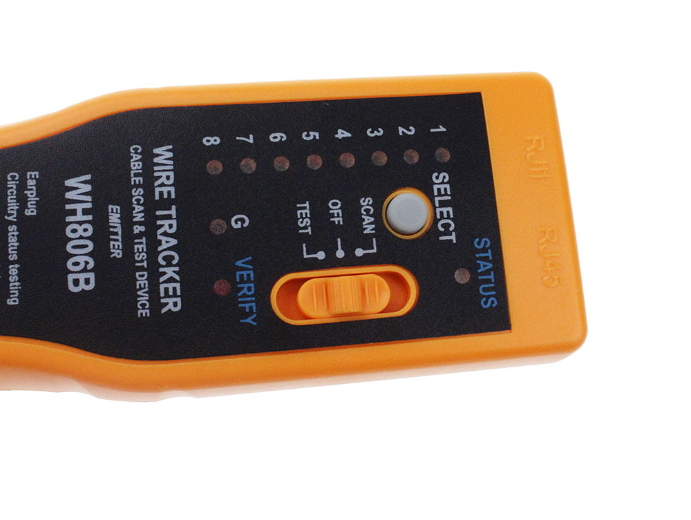 Retail Package WH806B Telephone Wire Tracker Network Cable Tester For Cat5 Cat5E Cat6 RJ45 RJ11 Electrical Line Finding Testing