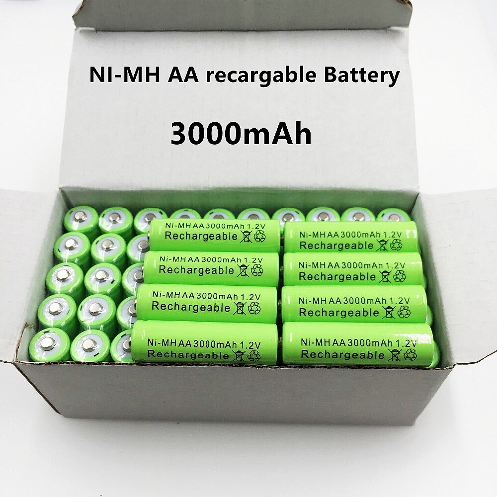 4 ~ 20 PCS 1,2V 3000 mAh NI MH AA Pre-cargado bateras recargables NI-MH recargable AA batera para juguetes micrfono de la cmara