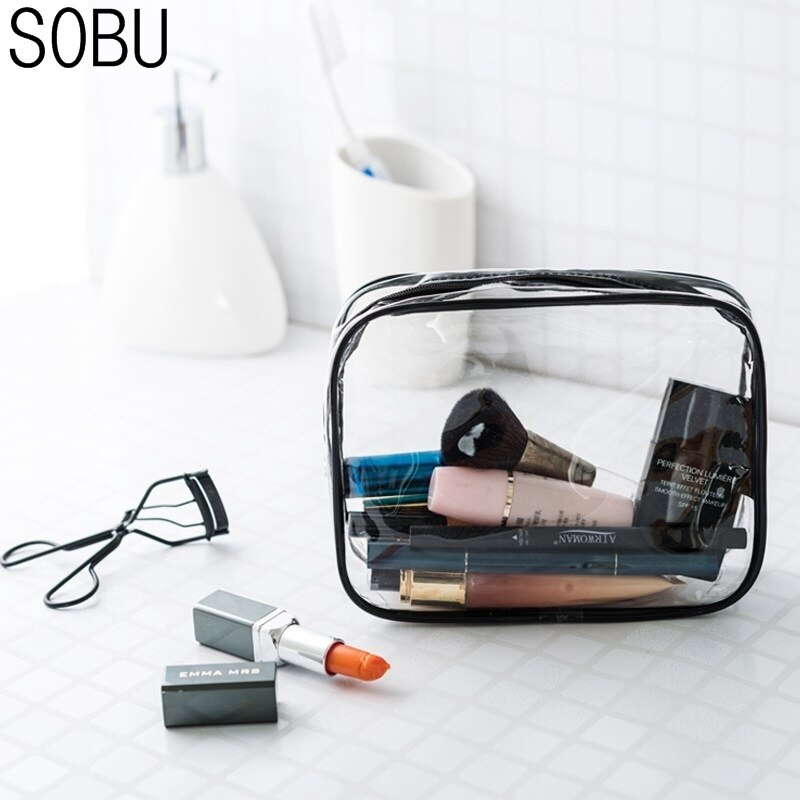 Colourful Portable zipper Bag PVC Transparent Cosmetic Bag Toiletry Wash Make Up Bag Pouch Travel Necessarie Organizer Bag H134