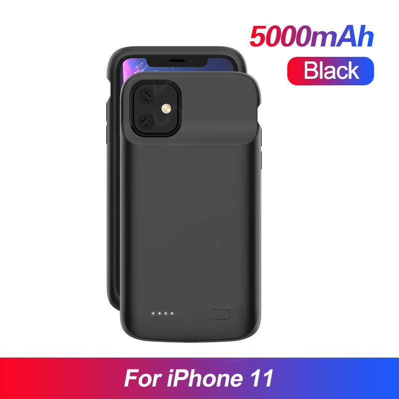 Battery Charger Case For iPhone 11 Case for iPhone 5S SE 6 6S 7 8 Plus X XR XS MAX Pro Portable Power Bank Charger: 1 For 11