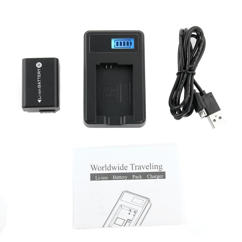 Grote speling Camera batterij 1500mAh NP-FW50 camera batterij oplader + Batterij npfw50 fw50 LCD USB Dual Charger voor Sony