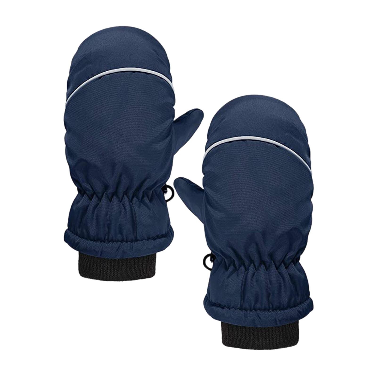 1 Pairs Kinderen Ski-Handschoenen Sneeuw Wanten Skiën Waterdichte Solid Winter Peuter Baby Jongens Meisjes Warm Ademend Sneeuw Wanten