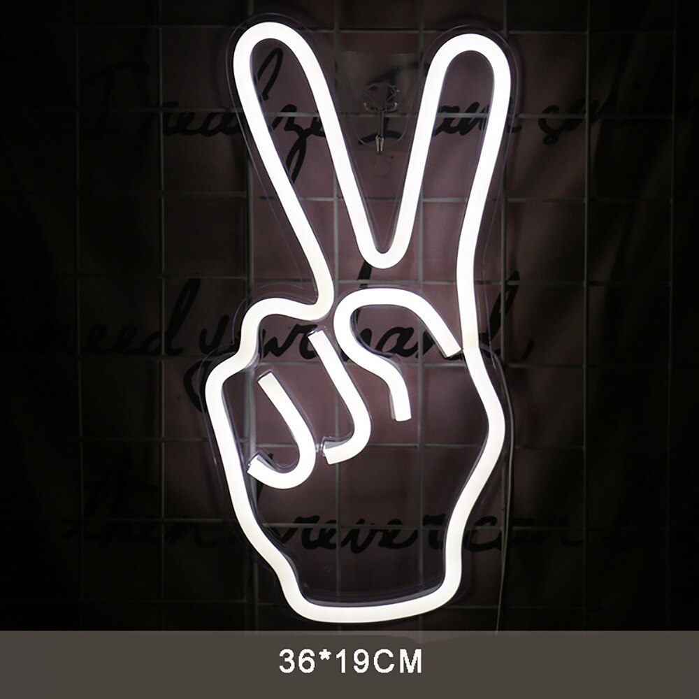 LED Neon Sign USB Powered Party Wall Hanging Light Christmas Tree Love Moon Star Unicorn Smile Cloud Gutar Bedroom Decor