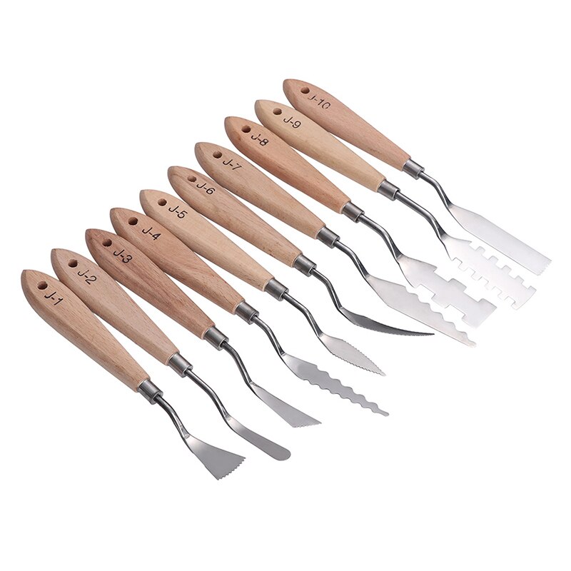 Stainless Steel Palette Scraper Set Paint Palette Knives Blade For Artist Oil Acrylic Painting Tools