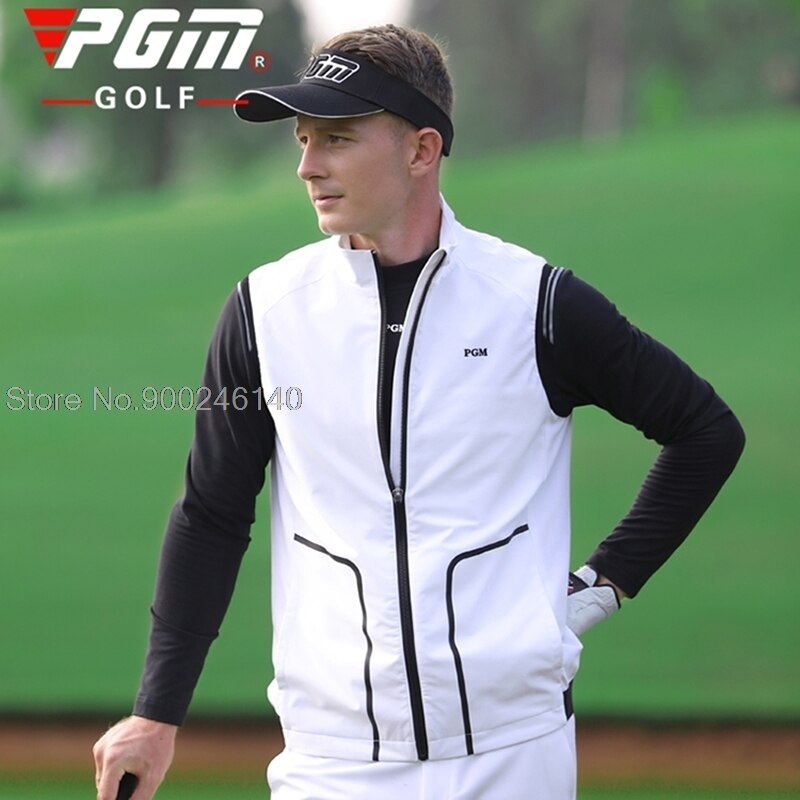 Chaleco de Golf para hombre, ropa sin mangas con cremallera completa, abrigo impermeable a prueba de viento, uniforme de competición, chaquetas de abrigo de cintura para primavera e invierno