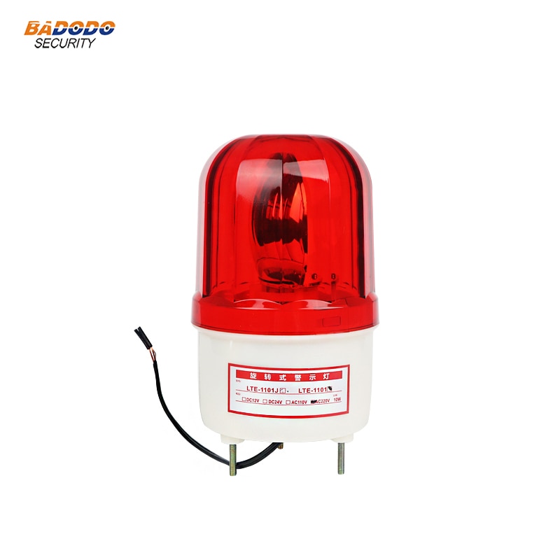 Rotating Alarm Lamp light yellow blue red green warning light lamp outdoor gate door lamp light signal warning beacon voiceless