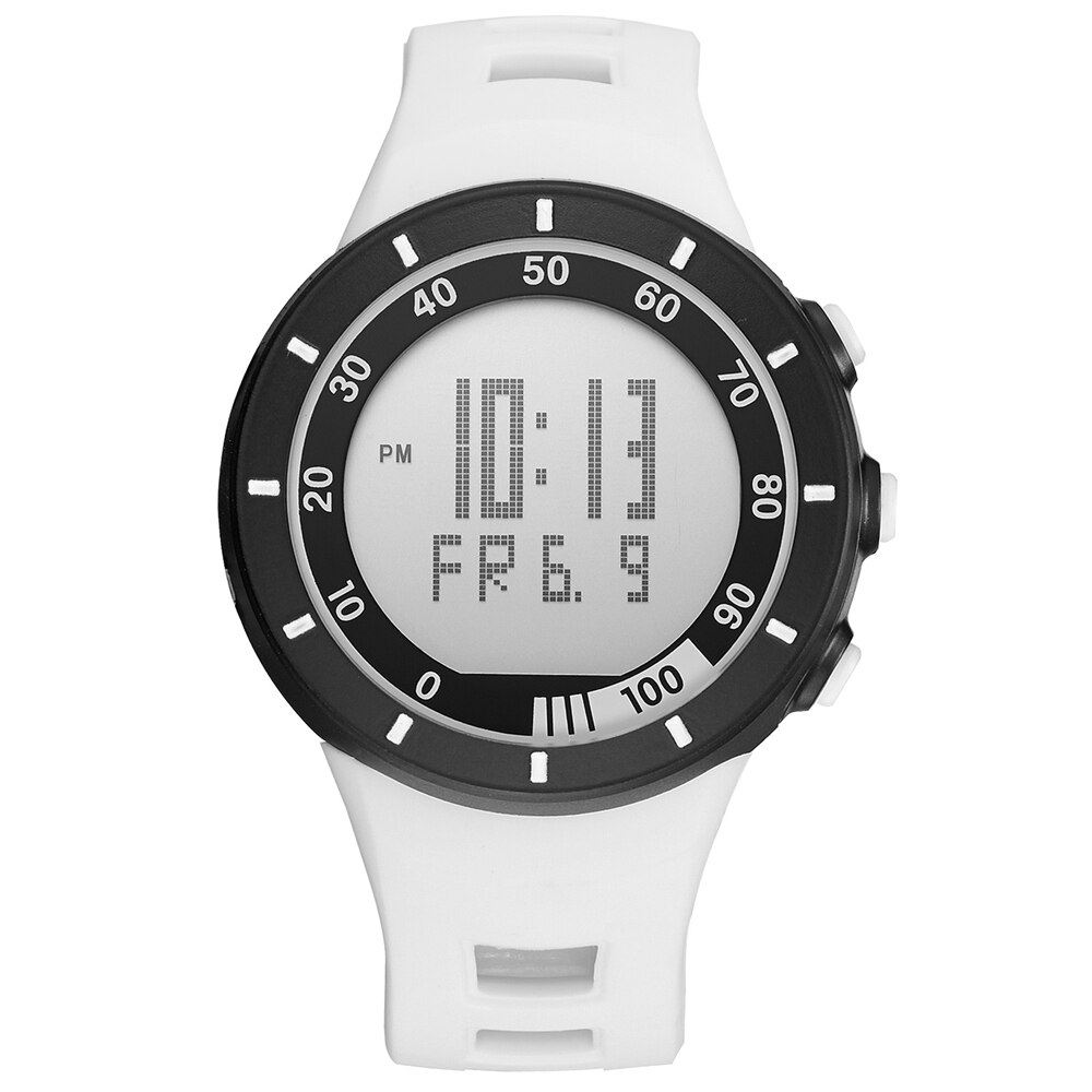 Ohsen Digitale Horloges Waterdichte Rode Mode Elektronische Led Dames Horloge Paar Horloge Voor Vrouwen Mannen Minnaar Sport Horloges: White wristwatch